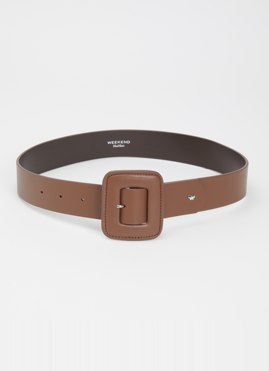 Max Mara Wkabrio riem van leer - voorkant 2 bruin