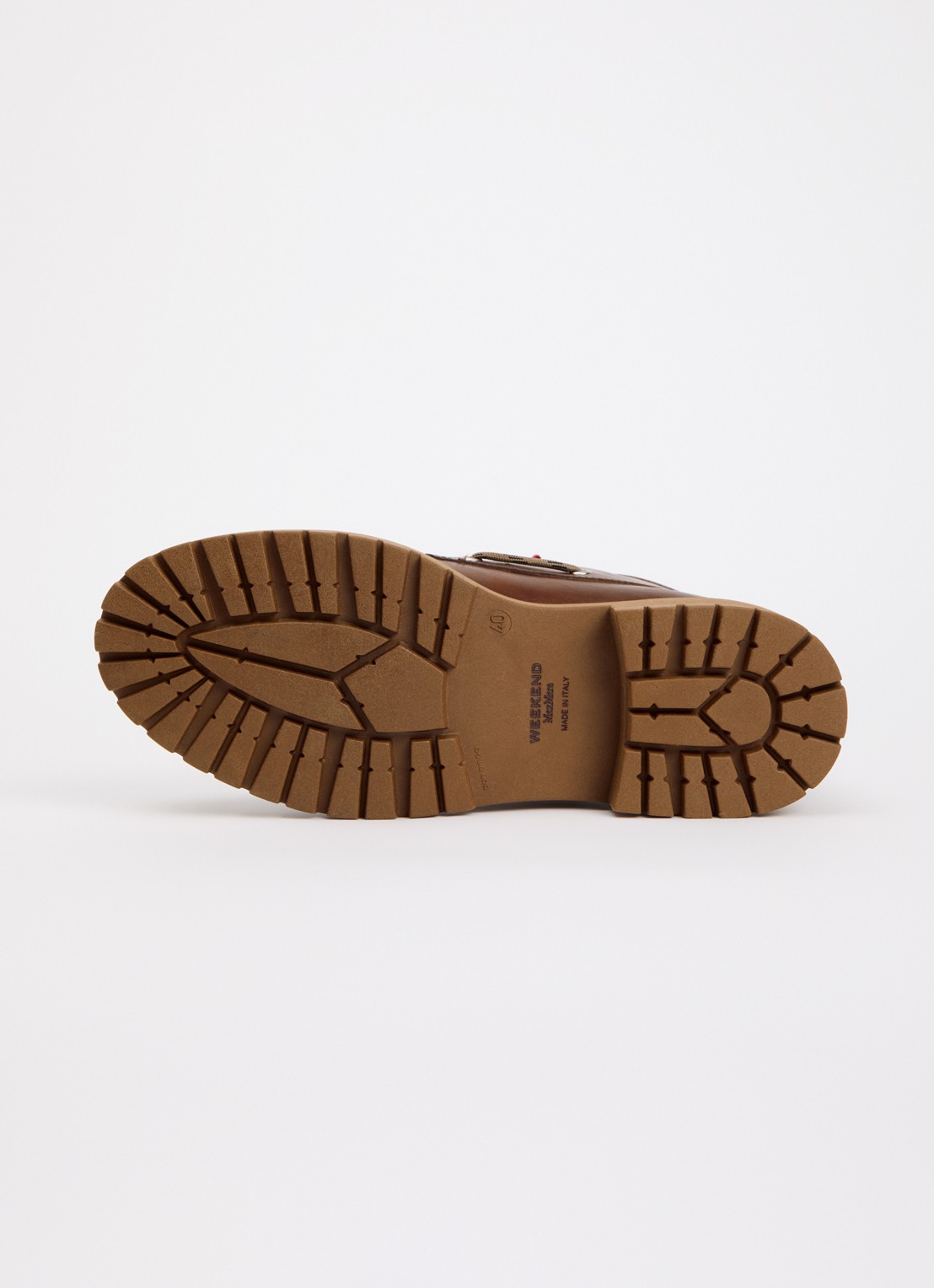 Max Mara Wkapantone veterboot van leer - detail 2 roodbruin