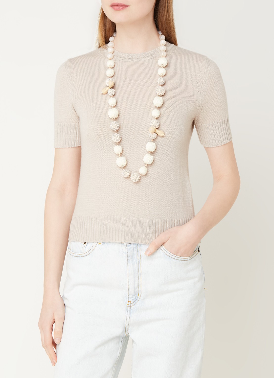 MaxMara Aligi statementketting • Gebroken wit • de Bijenkorf