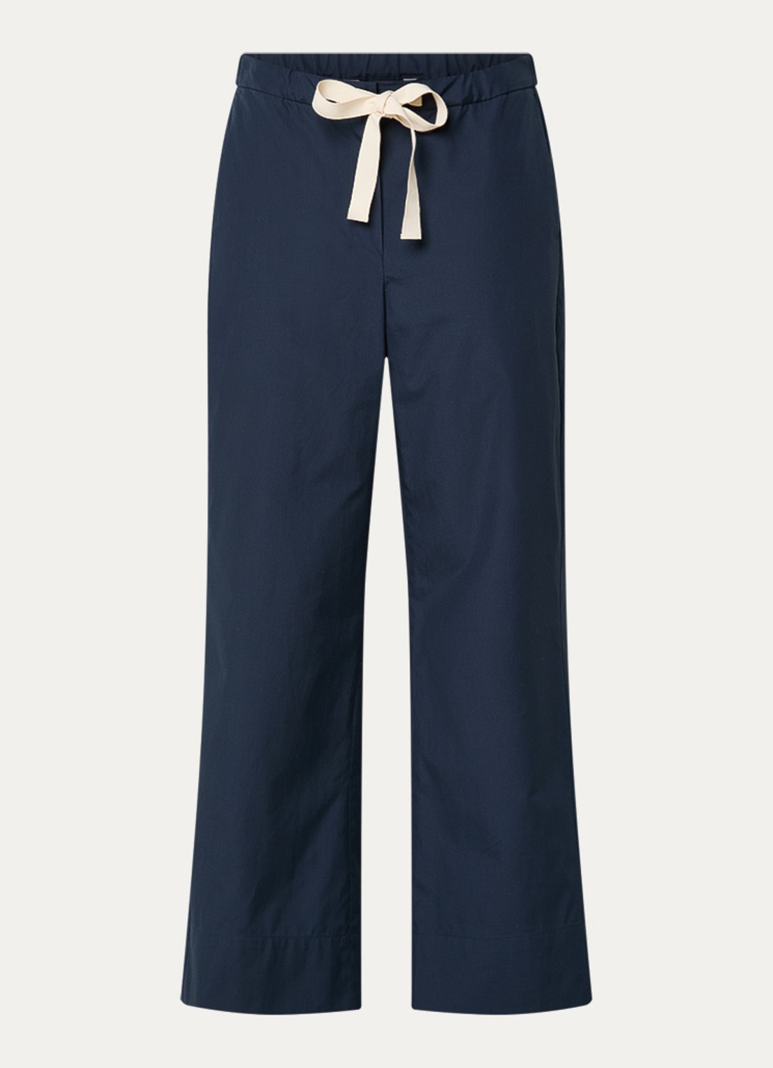 MaxMara Argento high waist straight fit pantalon met steekzakken - voorkant donkerblauw