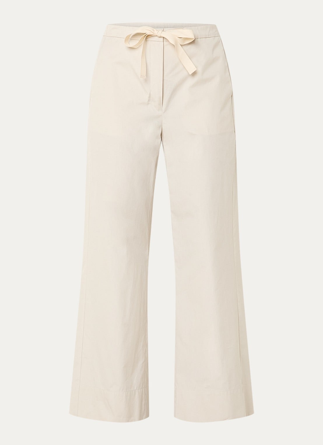 MaxMara Argento high waist straight fit pantalon met steekzakken - voorkant 2 wit