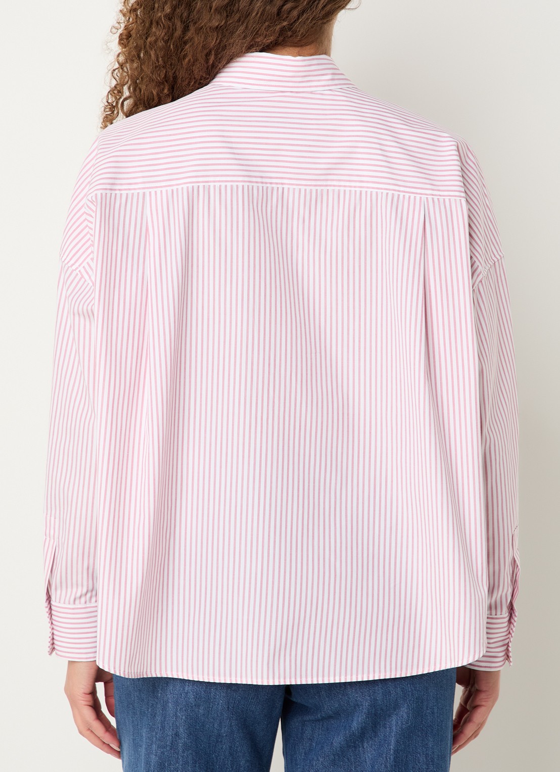 MaxMara Aureo blouse met streepprint - achterkant roze