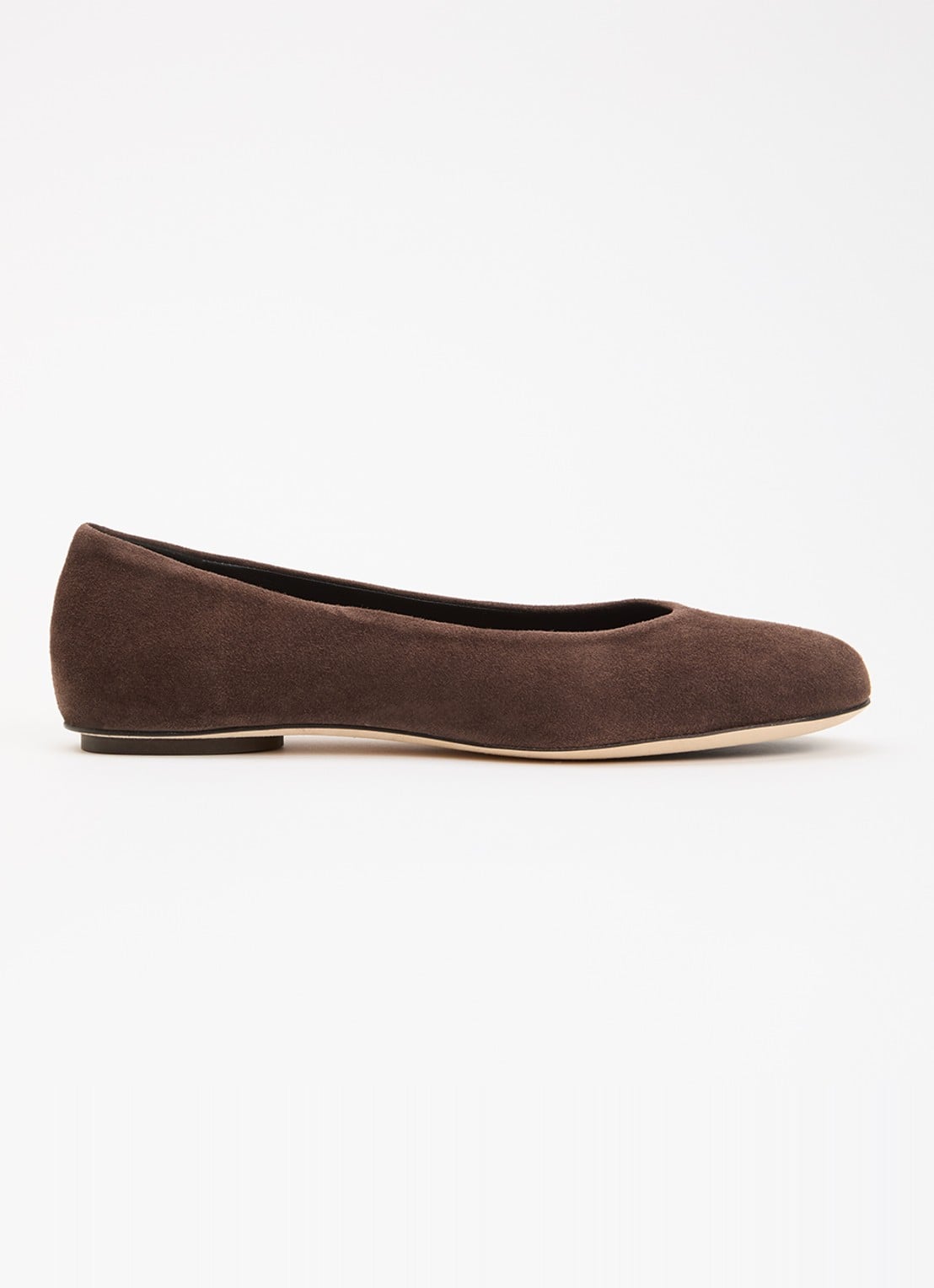 MaxMara Ballerina van suède - voorkant bruin