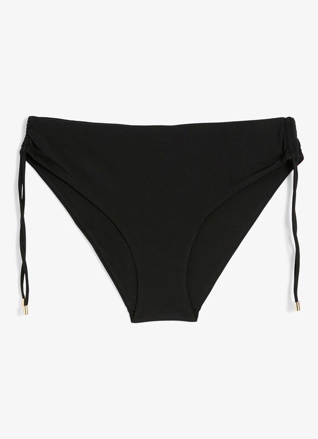 MaxMara Bikinislip met plooidetail - voorkant zwart