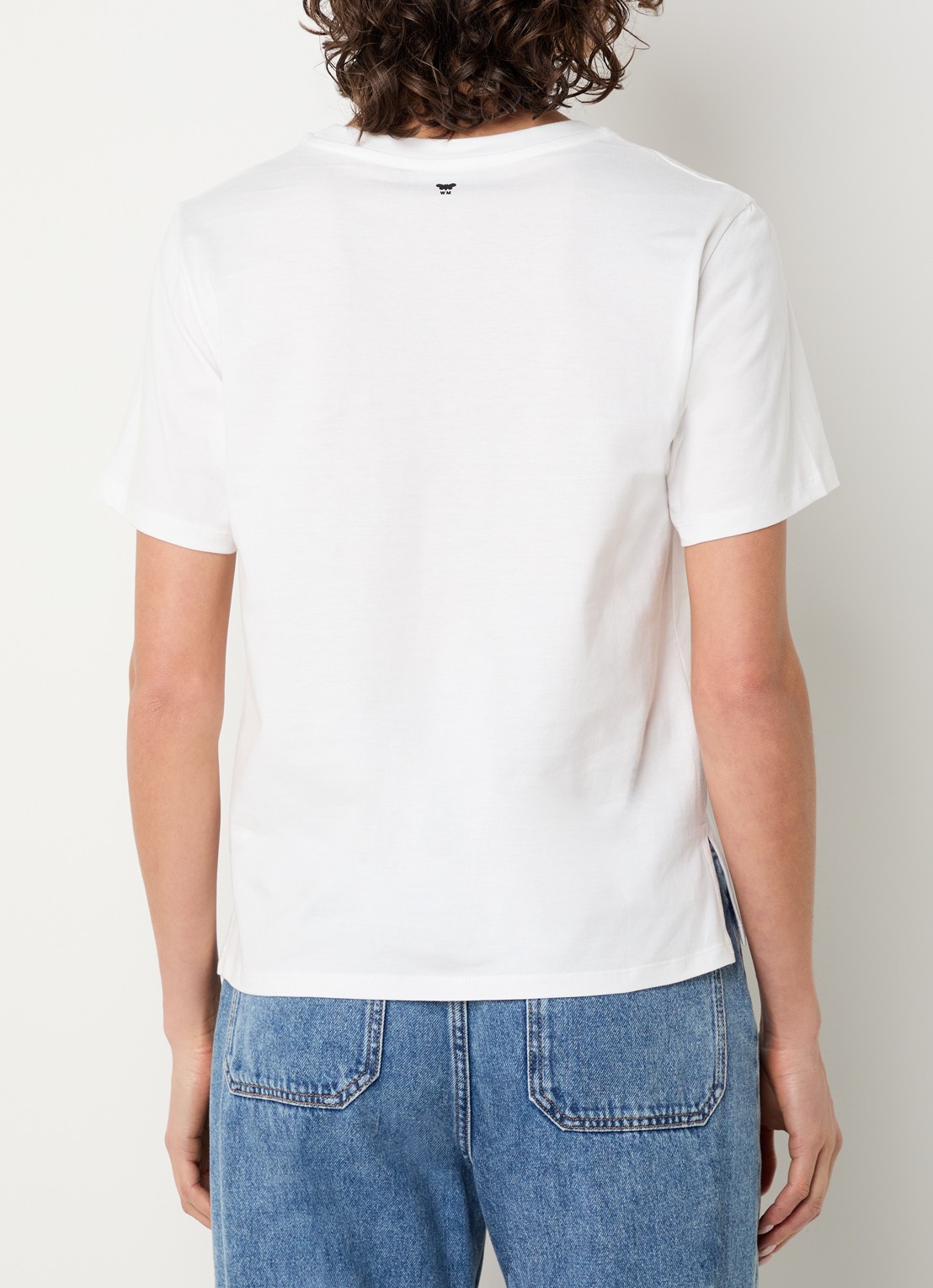 MaxMara Blusa T-shirt met logoborduring - achterkant wit