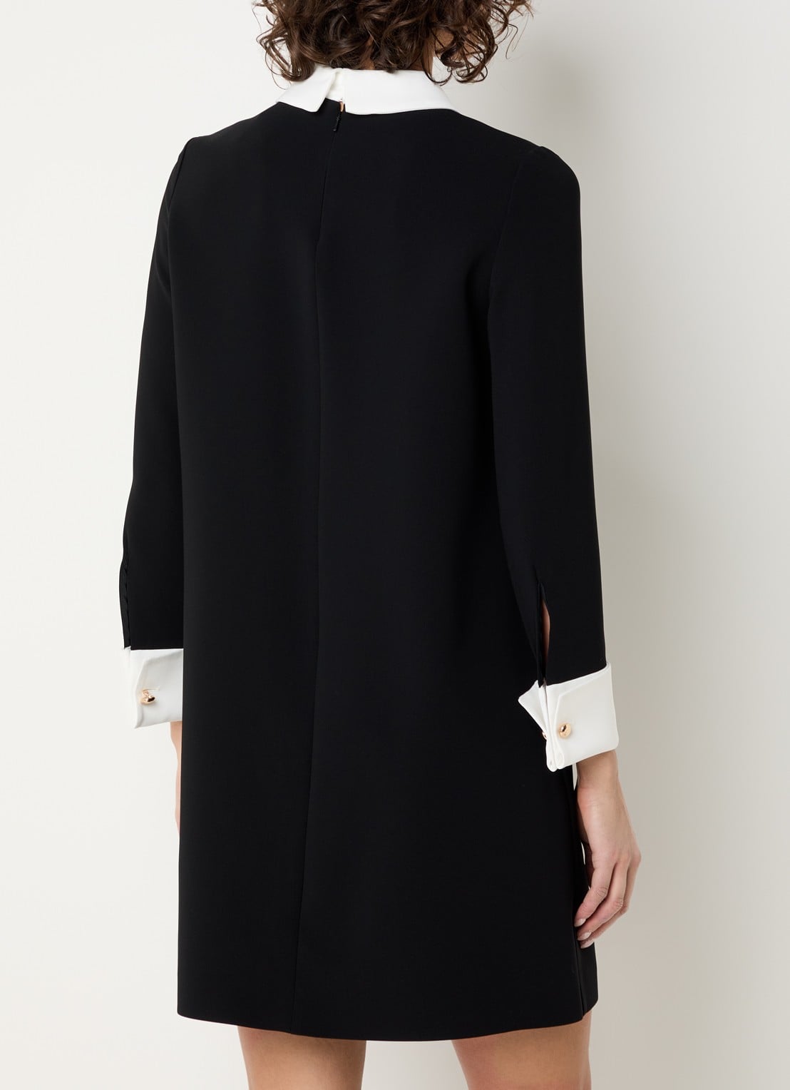 MaxMara Bravo midi jurk met kraag - achterkant zwart
