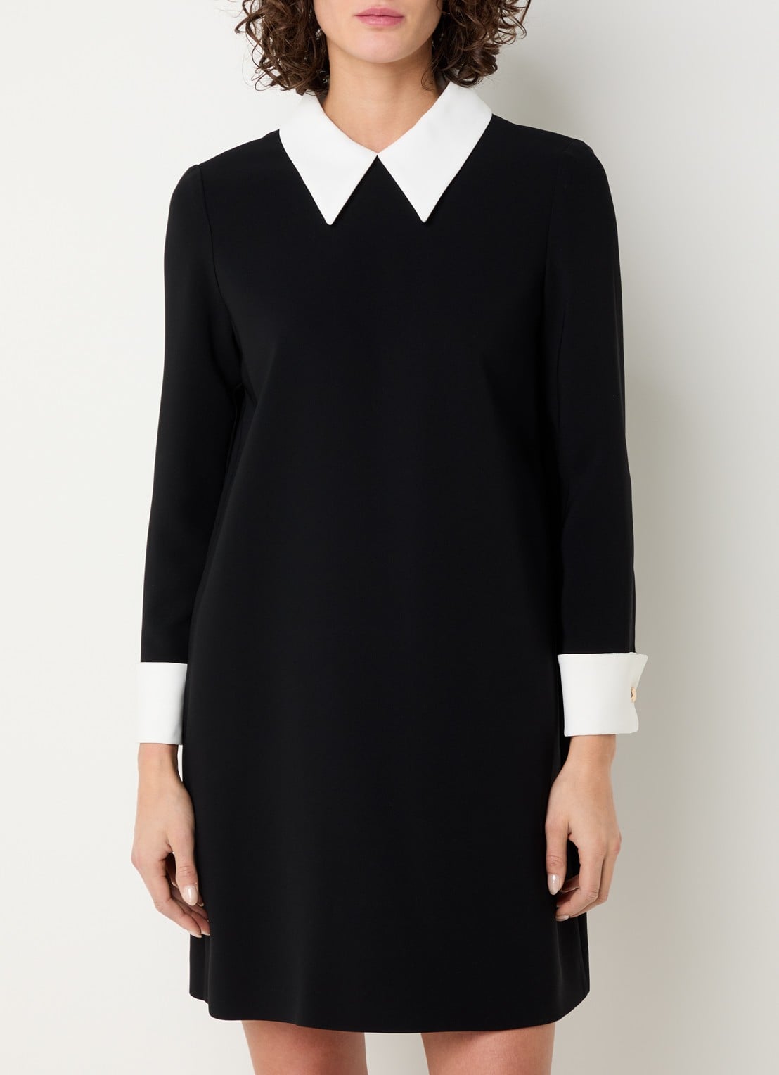 MaxMara Bravo midi jurk met kraag - detail 2 zwart