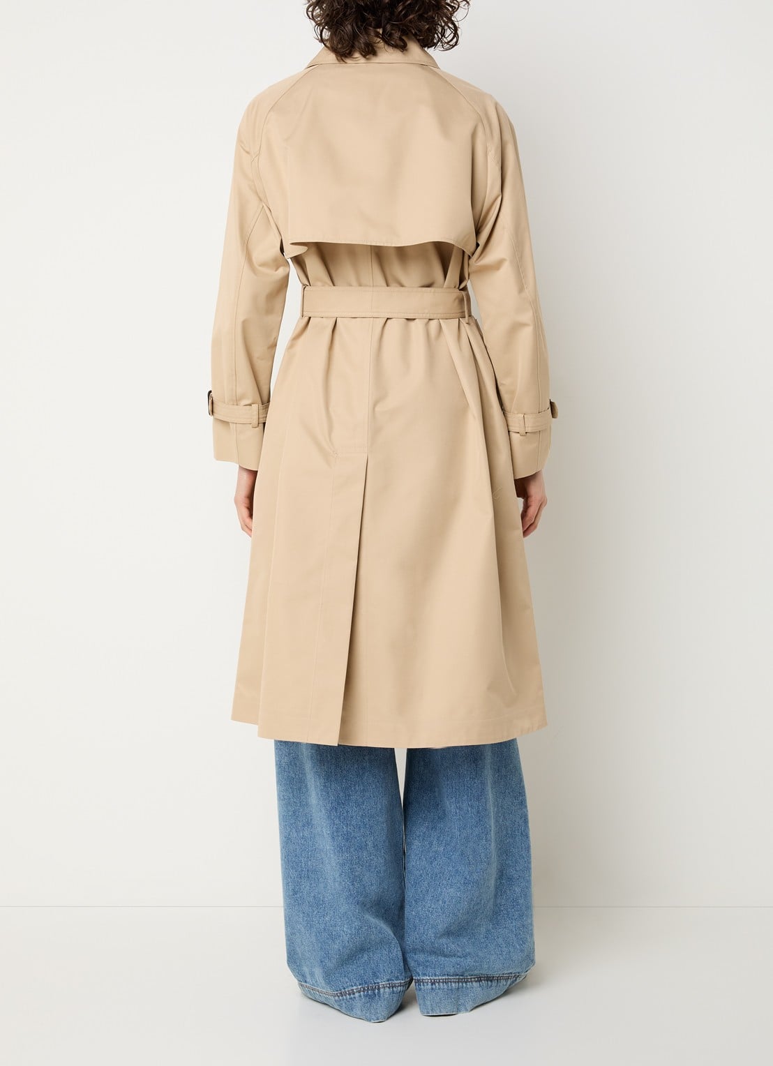 MaxMara Canasta double-breasted trenchcoat met steekzakken - achterkant 4 beige