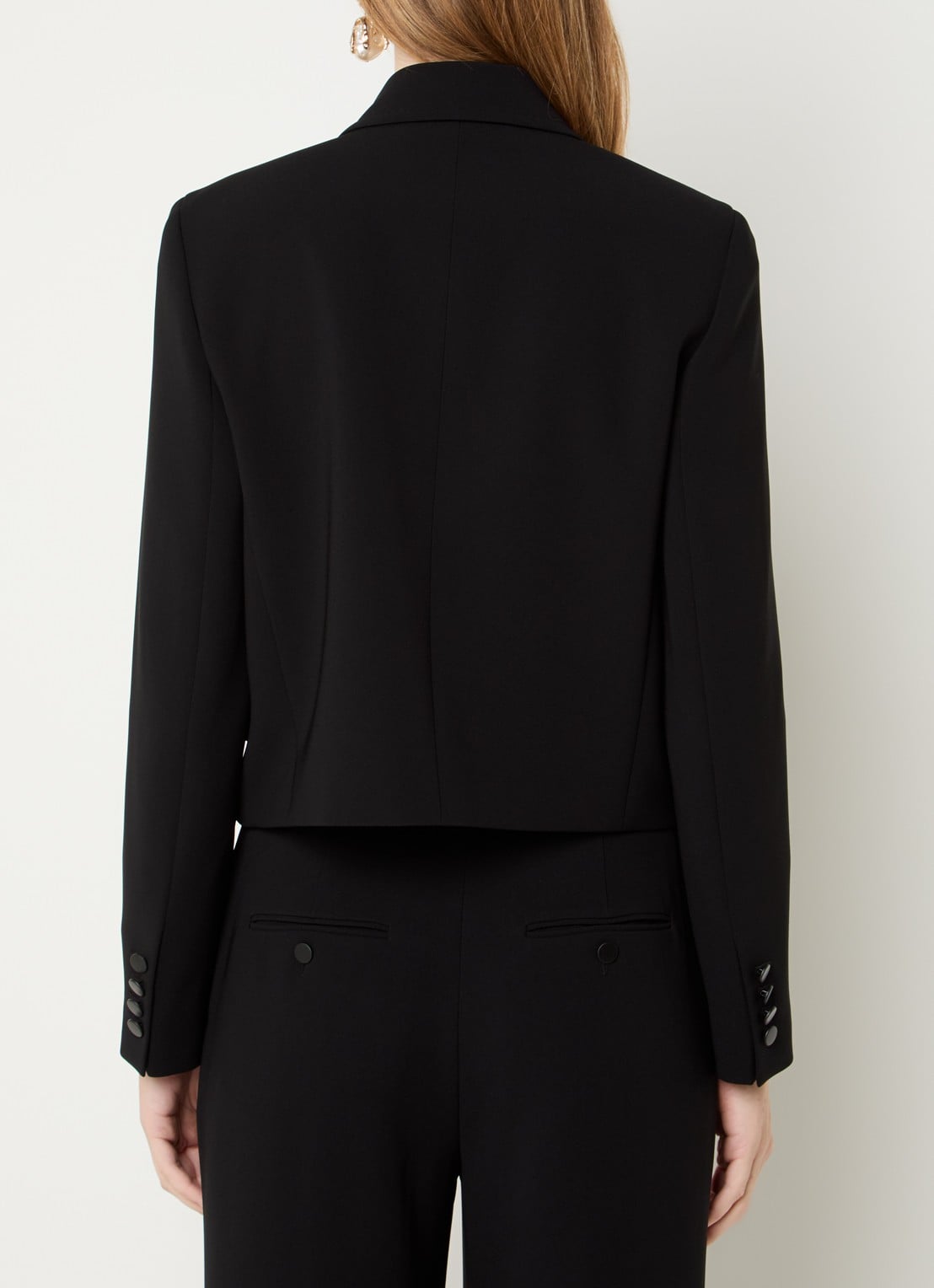 MaxMara Caprera double-breasted blazer met klepzakken - achterkant zwart