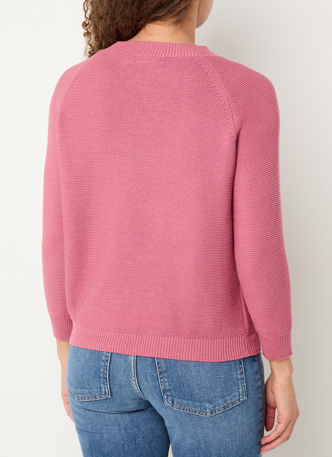 MaxMara Daere fijngebreide trui met ronde hals - achterkant roze