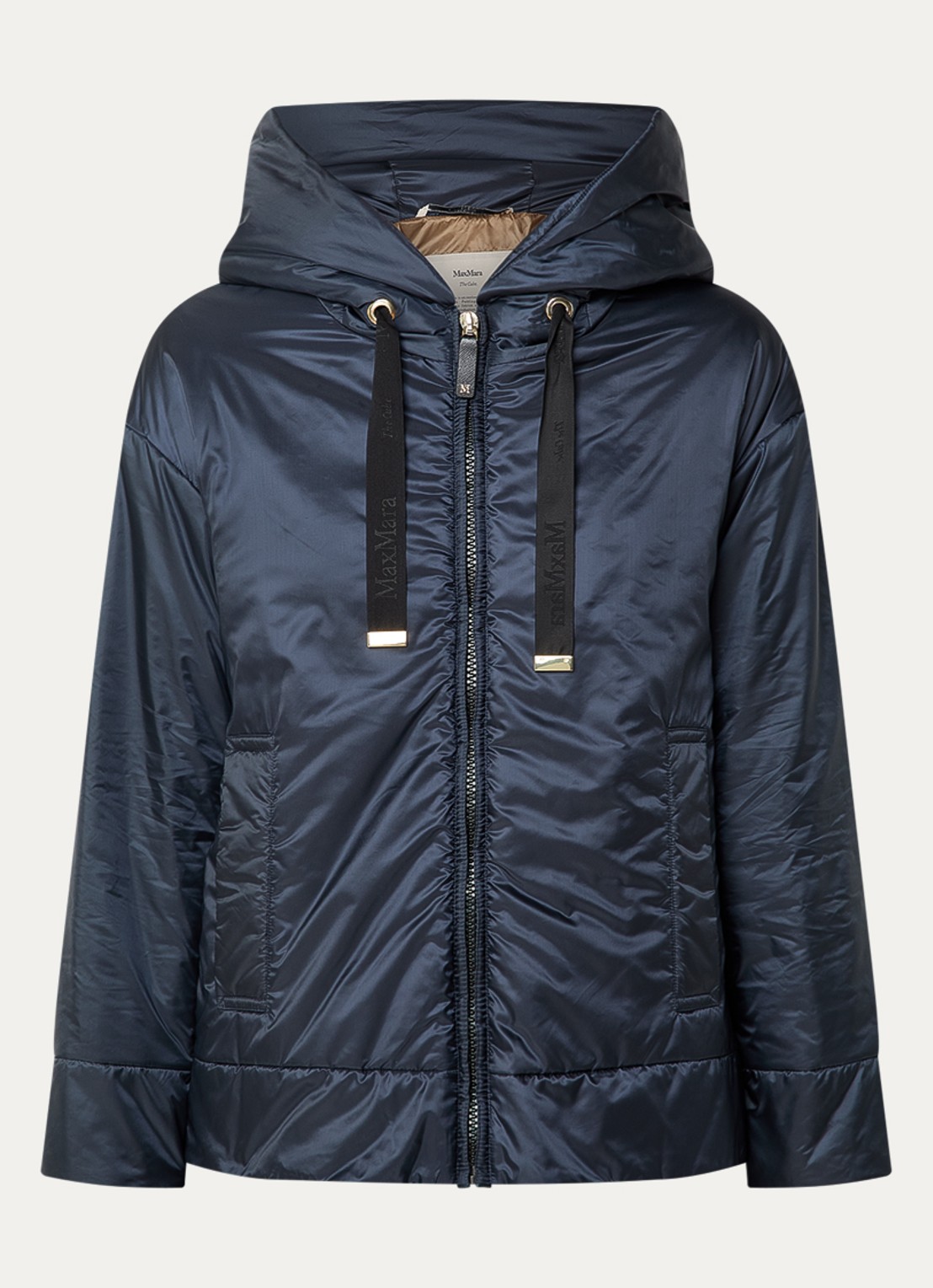 MaxMara Daria gewatteerd jack met steekzakken - voorkant 2 donkerblauw
