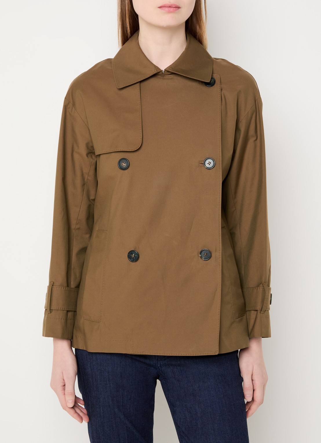 MaxMara Double-breasted trenchcoat met steekzakken - detail 4 bruin