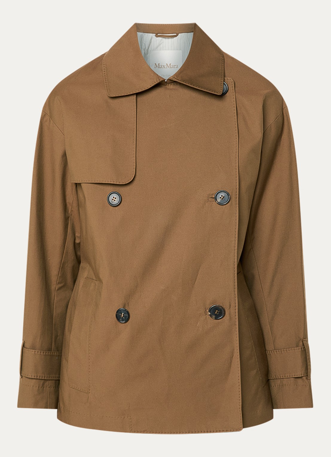 MaxMara Double-breasted trenchcoat met steekzakken - voorkant 2 bruin
