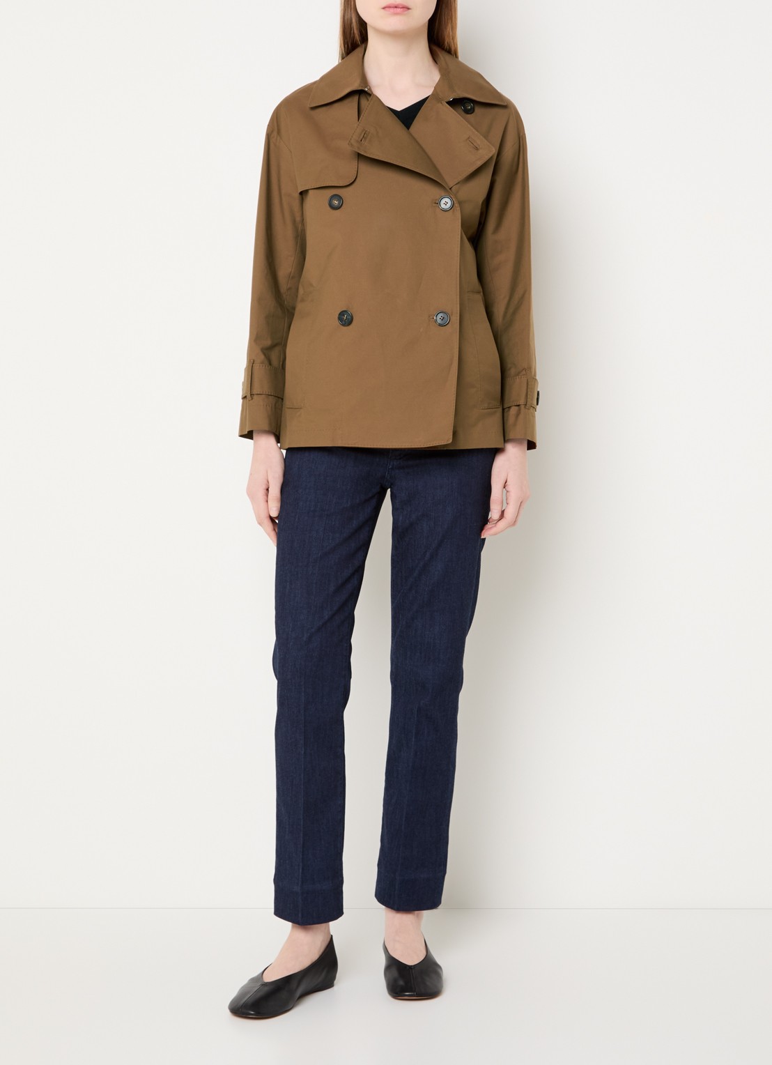 MaxMara Double-breasted trenchcoat met steekzakken - voorkant 3 bruin