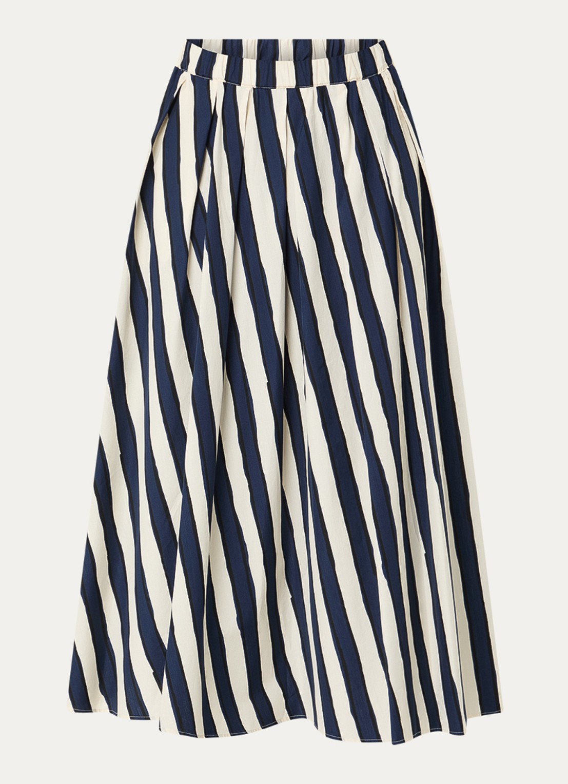 MaxMara Duomo midi rok met print en steekzakken - voorkant donkerblauw