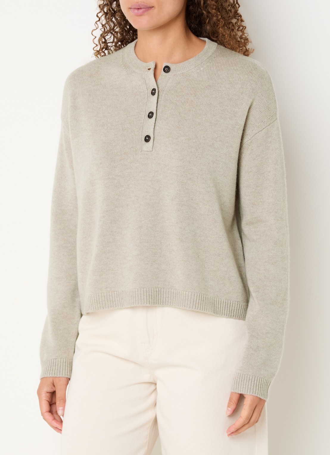 MaxMara Fijngebreide trui in kasjmierblend - detail 4 beige