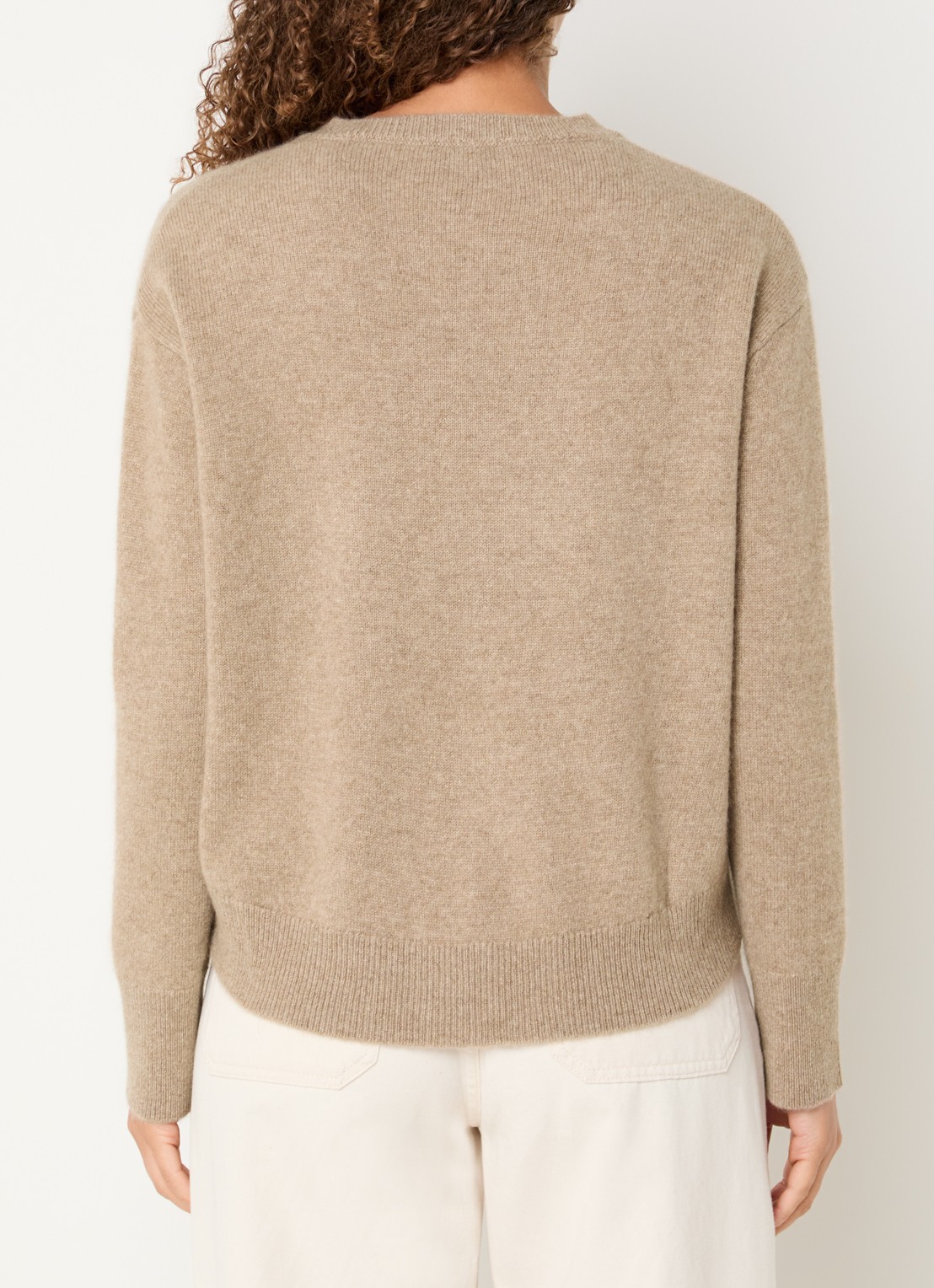 MaxMara Fijngebreide trui van kasjmier - achterkant 3 donkerbeige