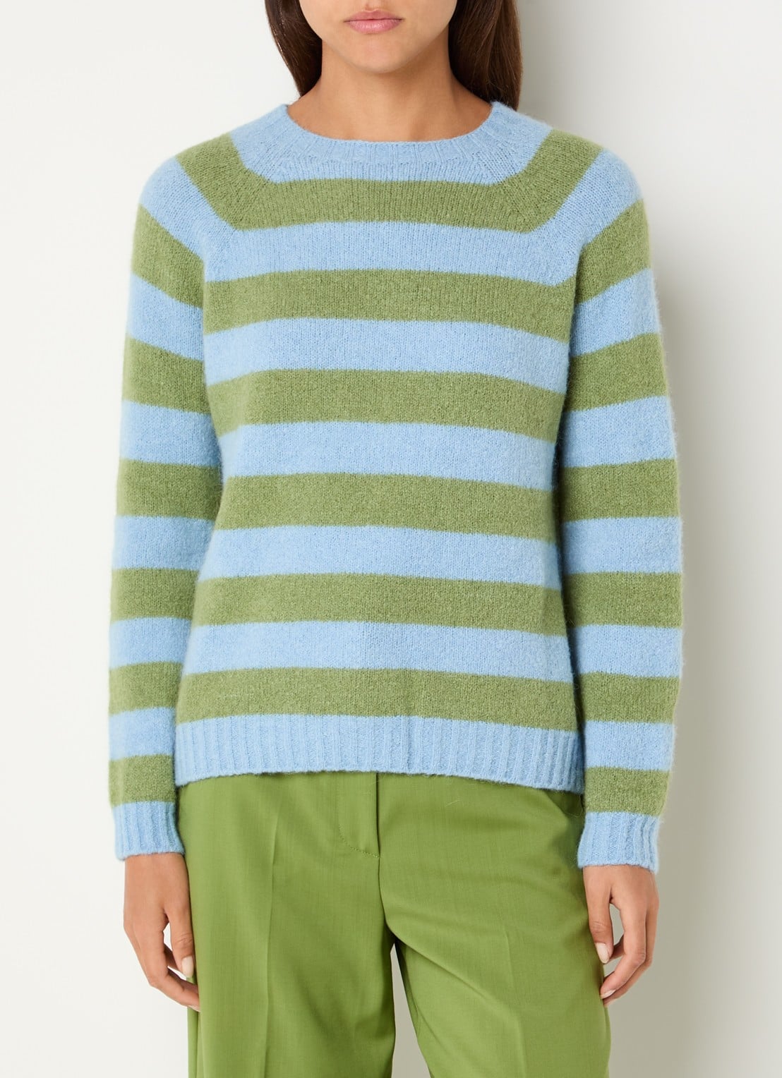 MaxMara Fijngebreide trui van wol - detail 3 groen