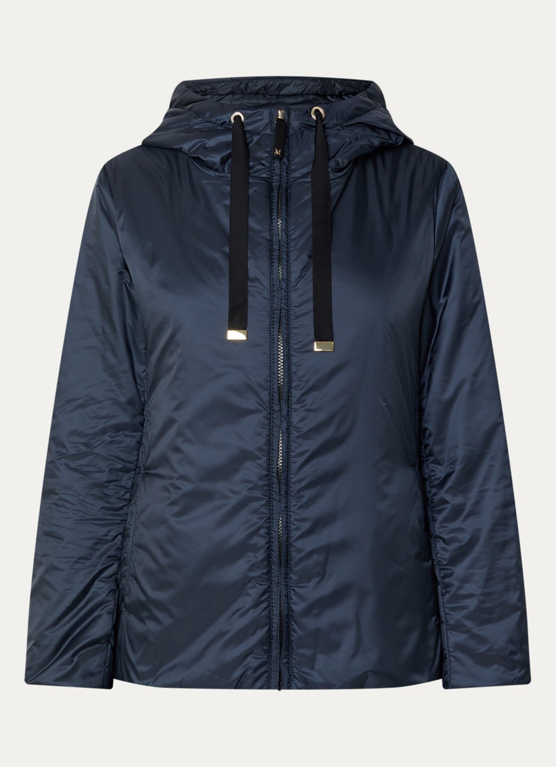 MaxMara Gewatteerde jack met steekzakken - voorkant donkerblauw
