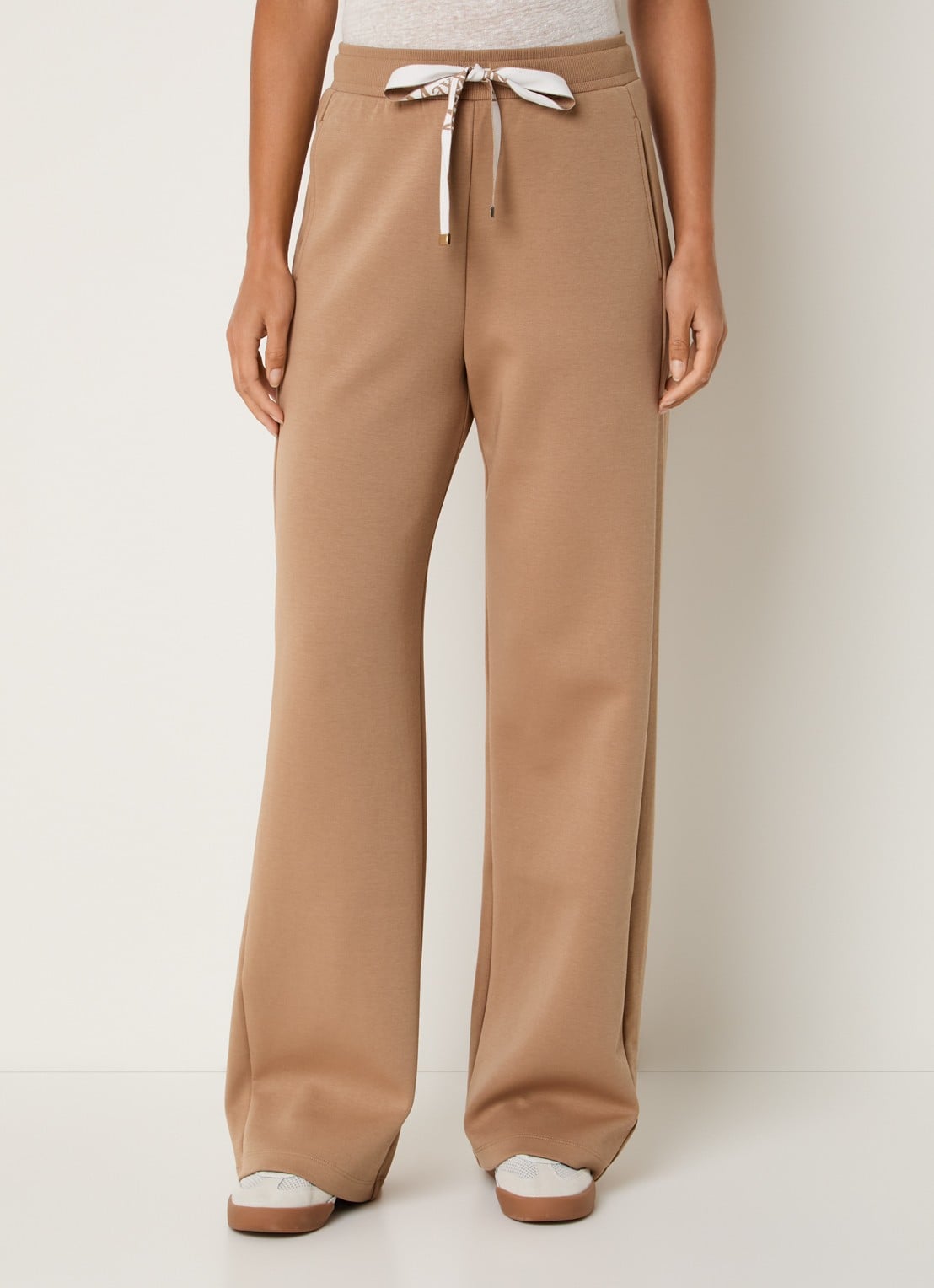 MaxMara High waist loose fit joggingbroek met steekzakken - detail 3 camel