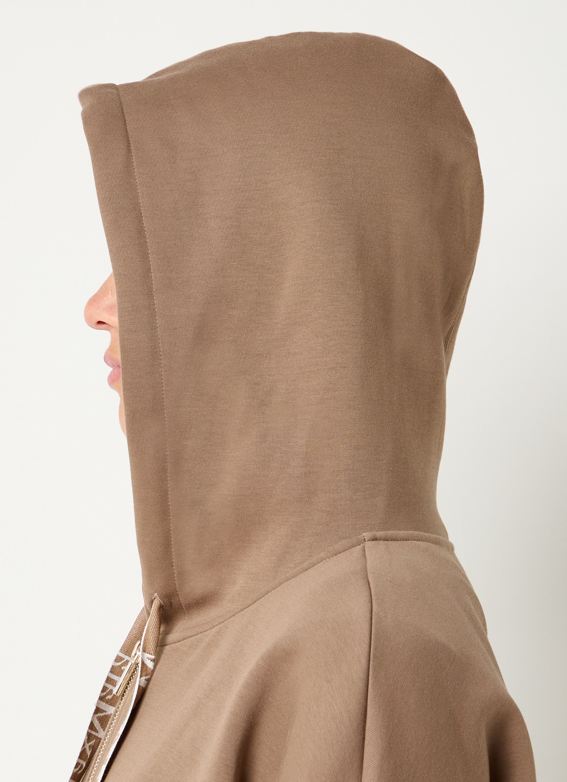 MaxMara Jour sweatvest met capuchon  - detail 2 camel