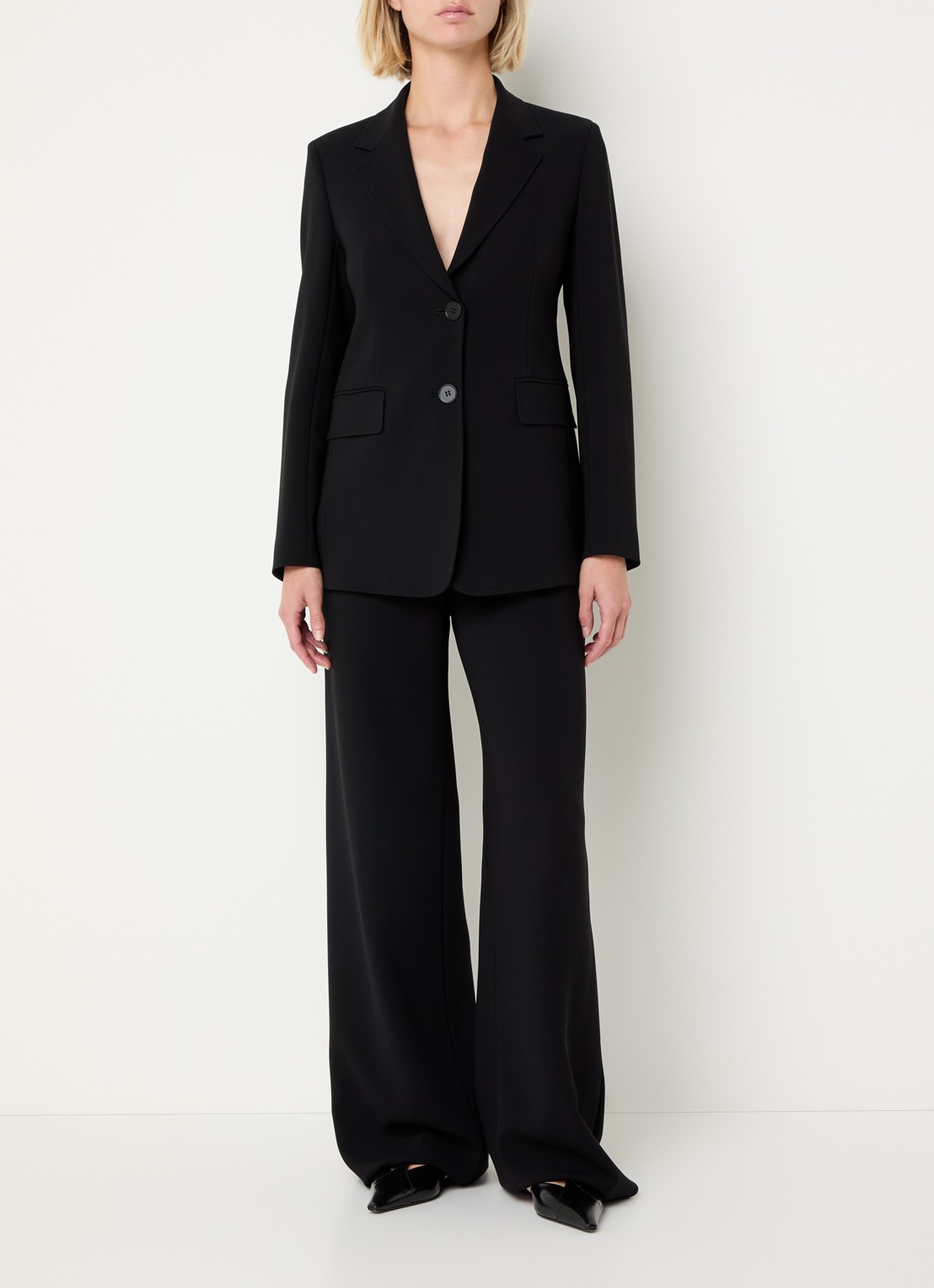 MaxMara Linz blazer met schoudervulling - voorkant 4 zwart