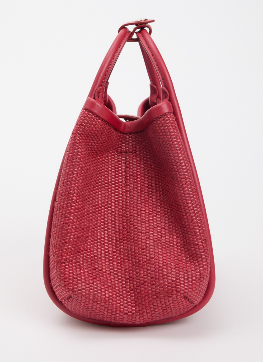 MaxMara Marine Extra Small handtas met details van leer en afneembare schouderriem - detail 4 cranberryrood
