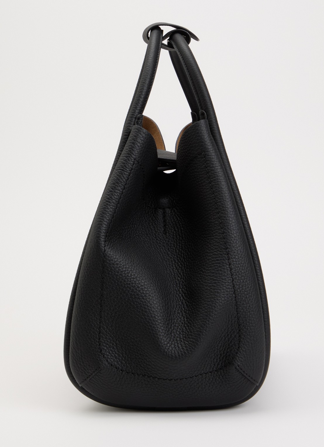 MaxMara Marins handtas van suède met details van kalfsleer  - detail 4 zwart