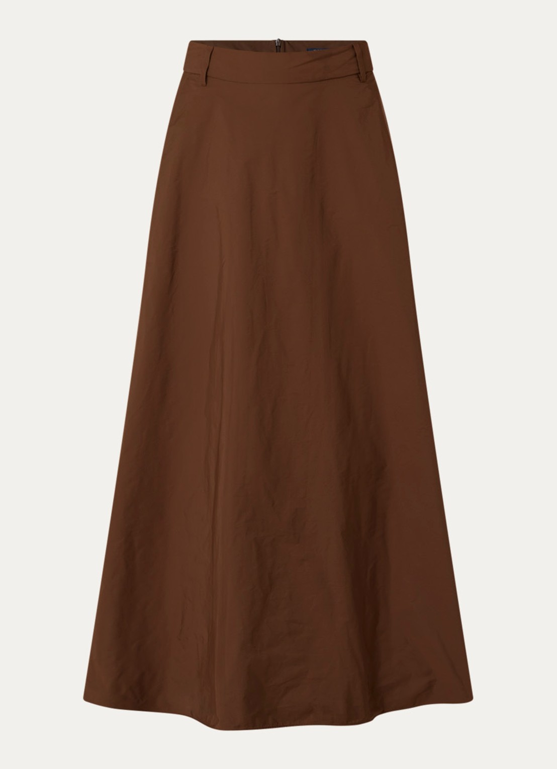 MaxMara Midi rok met steekzakken - voorkant bruin