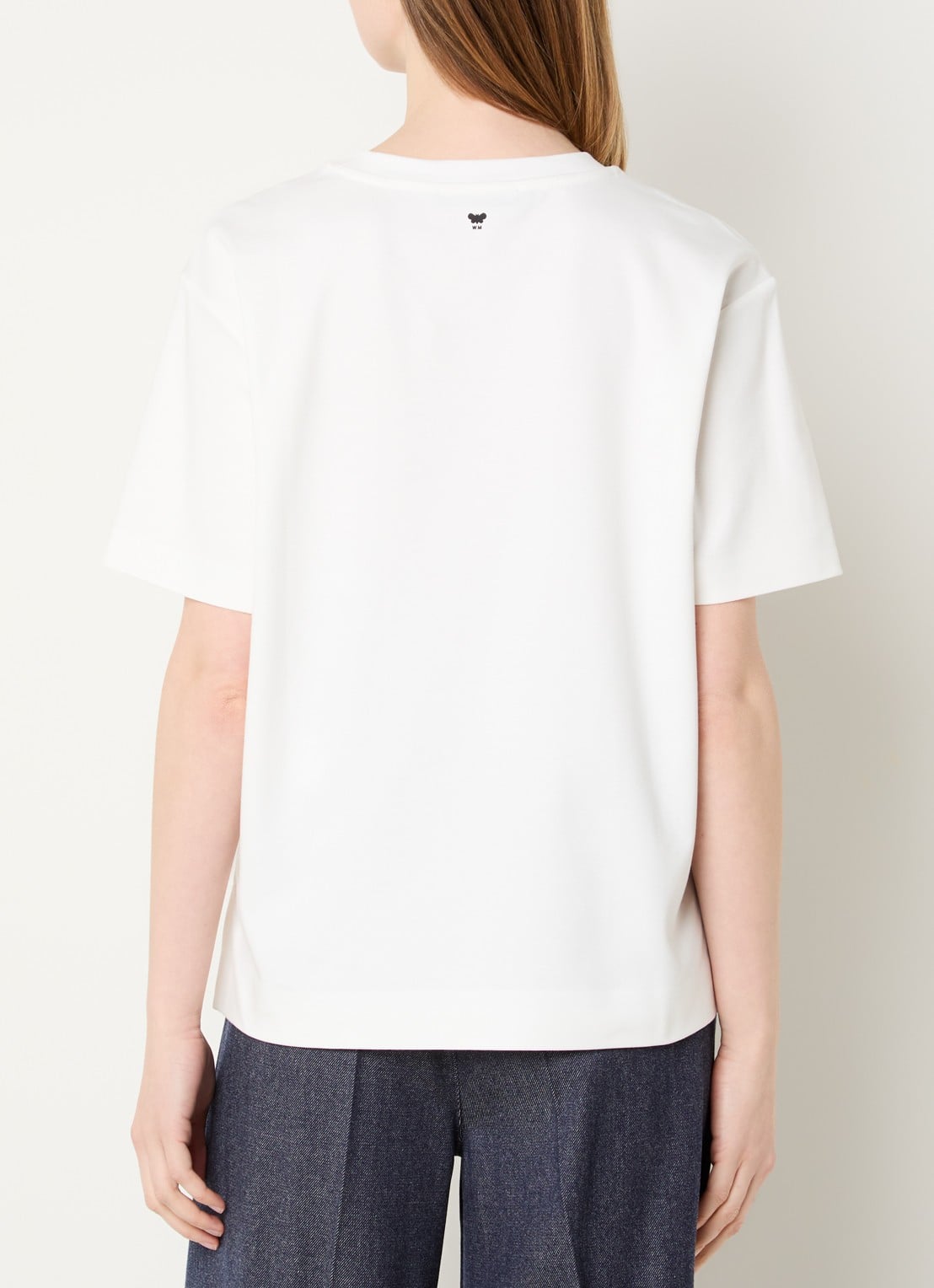 MaxMara Multid T-shirt met ronde hals - achterkant wit
