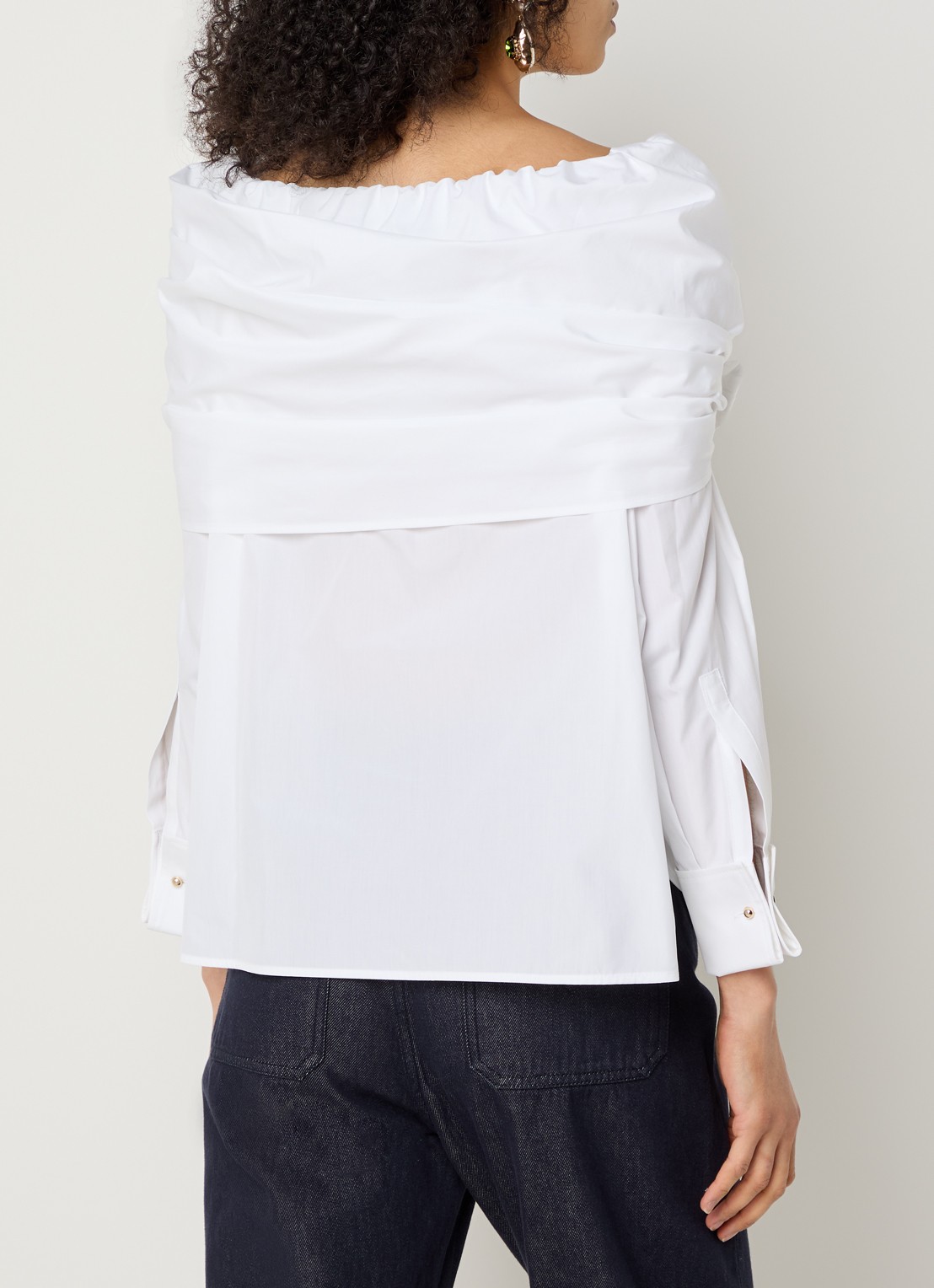 MaxMara Off-shoulder tuniek met strik detail - achterkant 4 wit