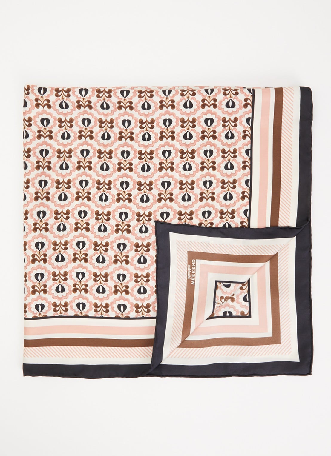 MaxMara Onesto sjaal van zijde met print 90 x 90 cm - voorkant 3 ivoor