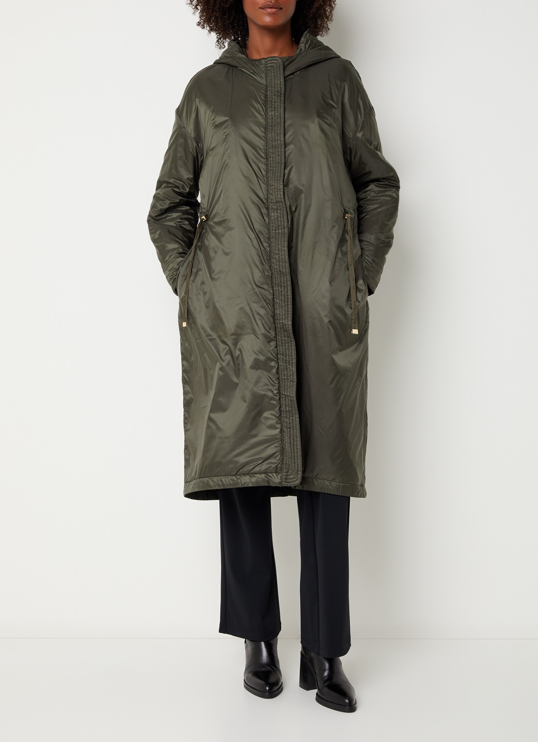 MaxMara Parka met steekzakken - voorkant 2 khaki