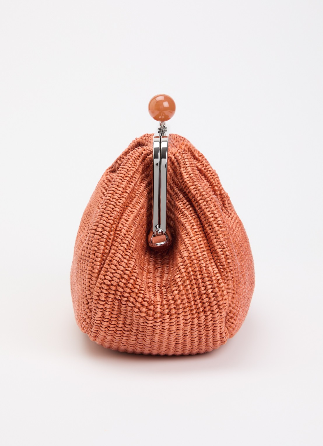 MaxMara Pasticcino clutch met gevlochten detail en afneembare schouderriem - detail 4 donkeroranje