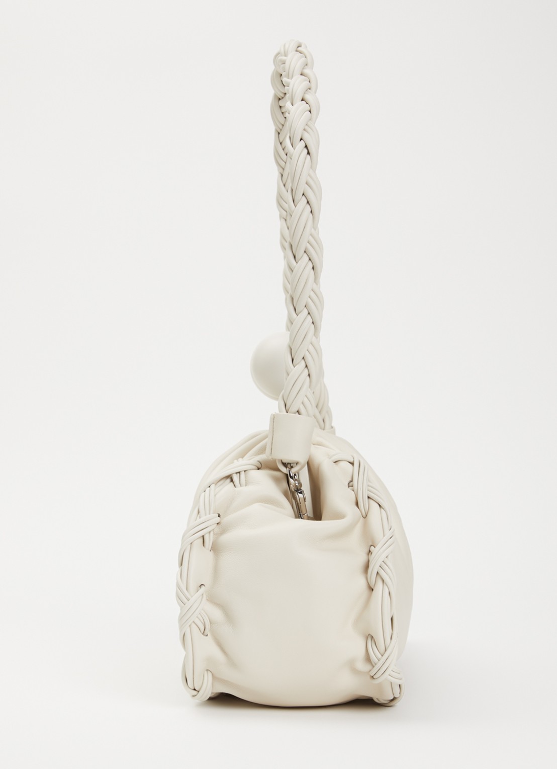 MaxMara Pasticcino schoudertas van leer met afneembare schouderriem - detail 4 ivoor