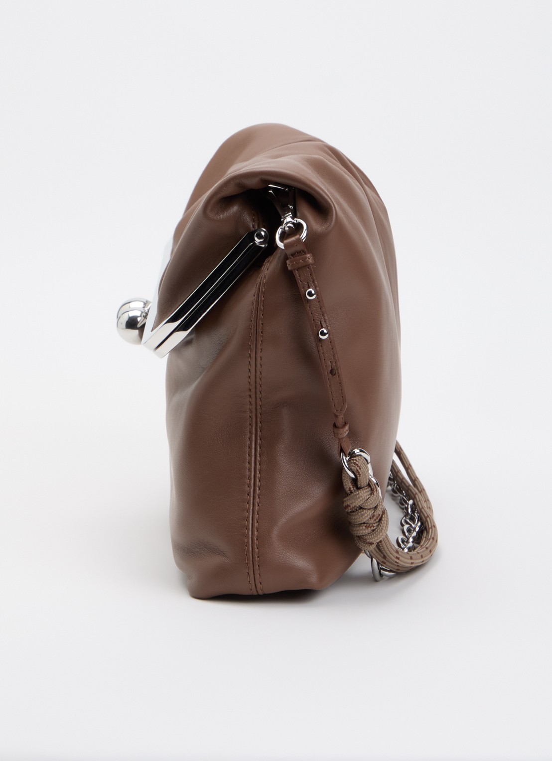 MaxMara Pasticcino schoudertas van schapenleer met afneembare schouderriem - detail 4 bruin
