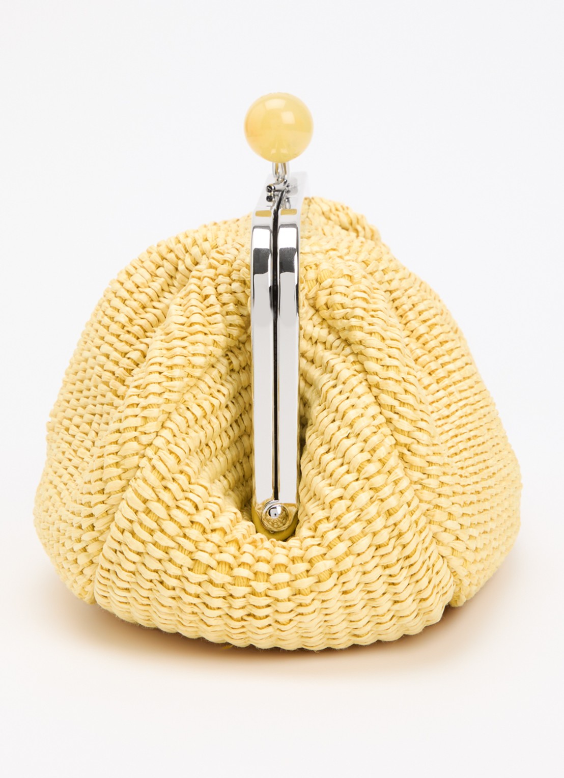 MaxMara Pasticcino Small clutch met gevlochten detail en afneembare schouderriem - detail 3 lichtgeel