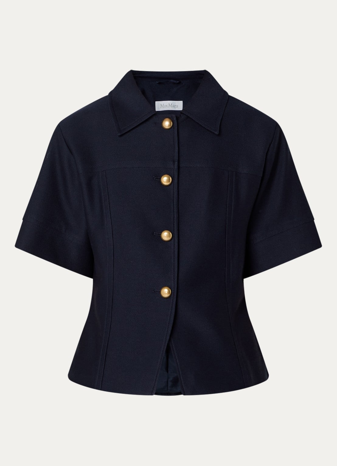 MaxMara Risorsa jack met kraag - voorkant 2 donkerblauw