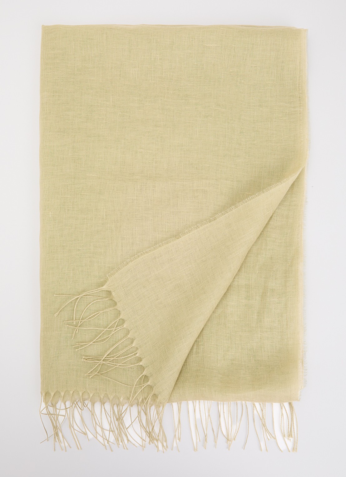 MaxMara Sjaal 189 x 70 cm - voorkant mosgroen