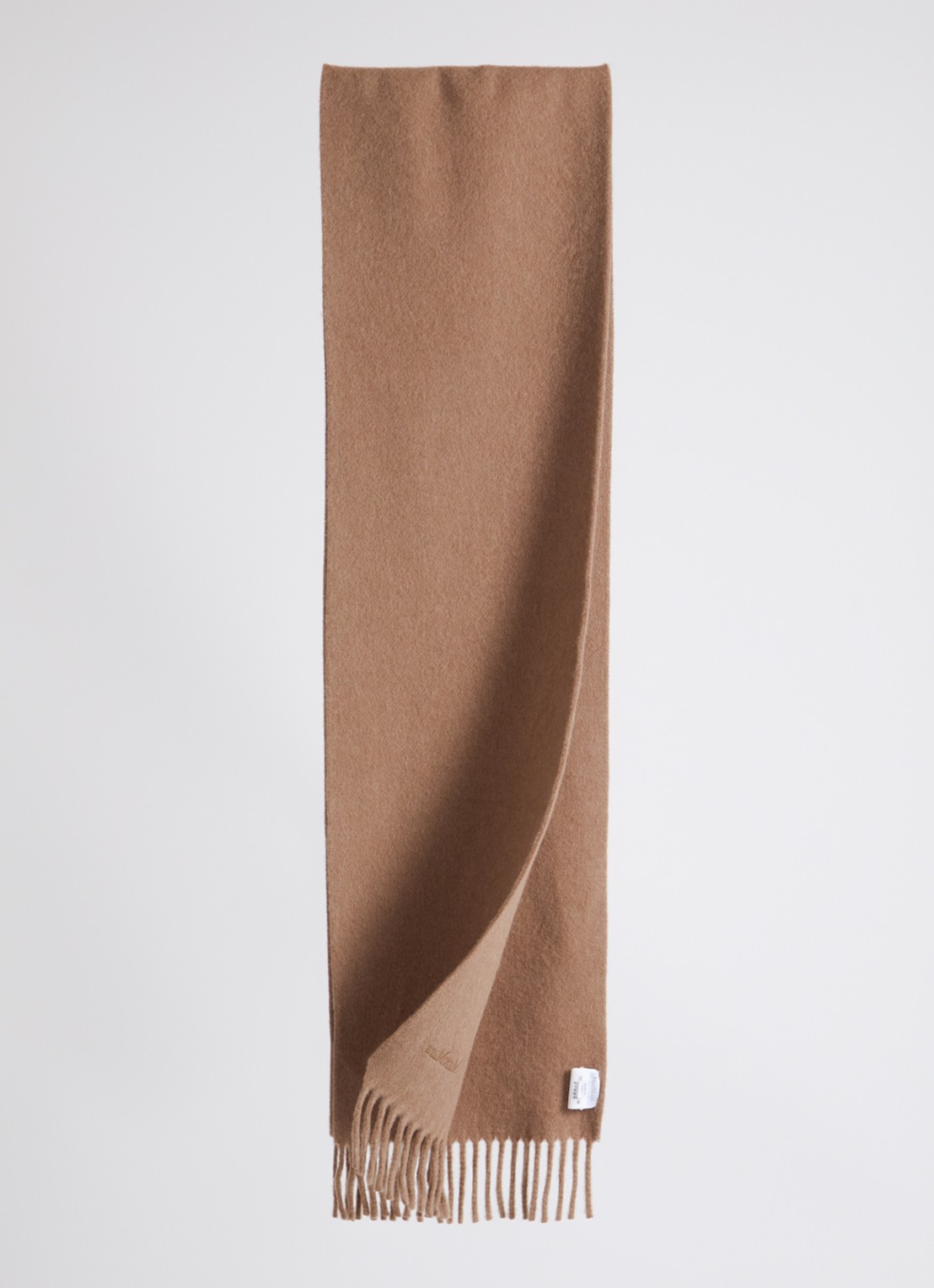 MaxMara Sjaal van wol met franjes - detail 2 camel