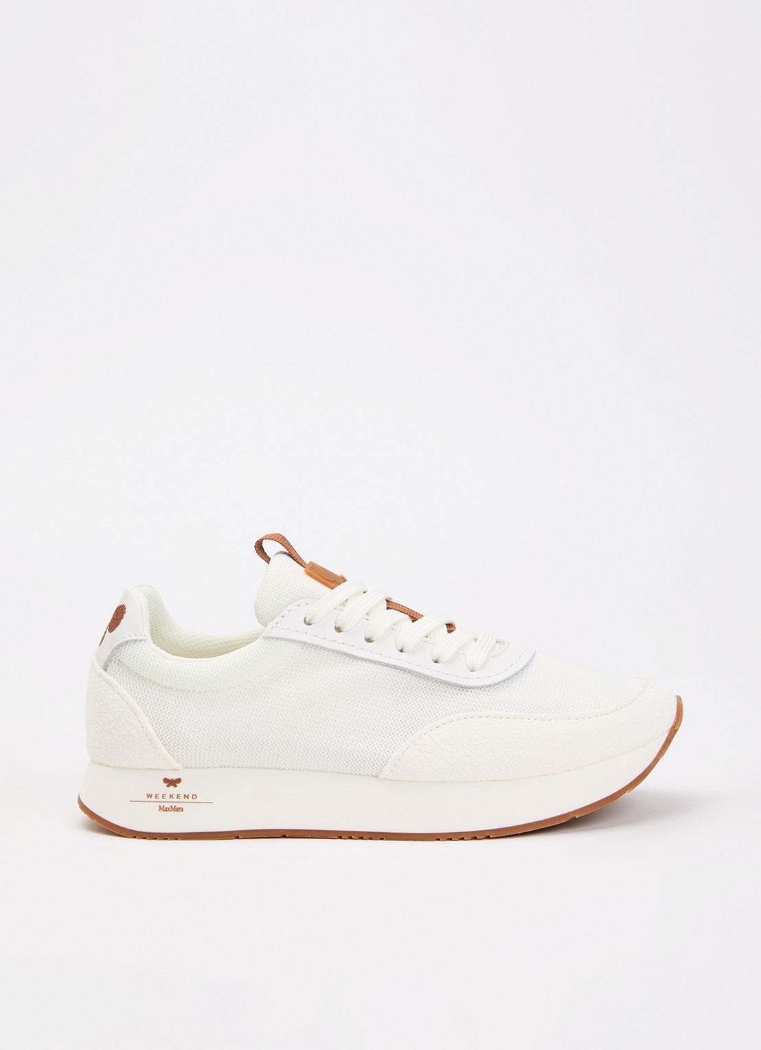 MaxMara Sneaker met details van suède - voorkant 4 wit