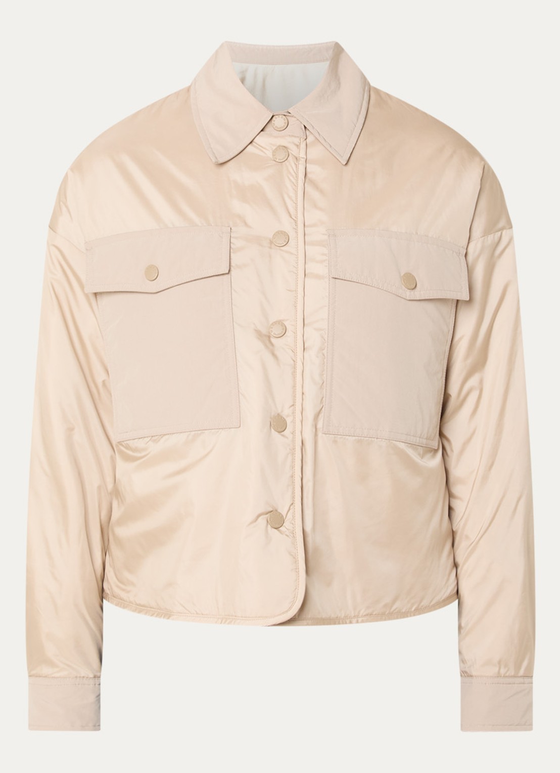 MaxMara Sughero reversible gewatteerd jack met waterafstotende coating - voorkant zand
