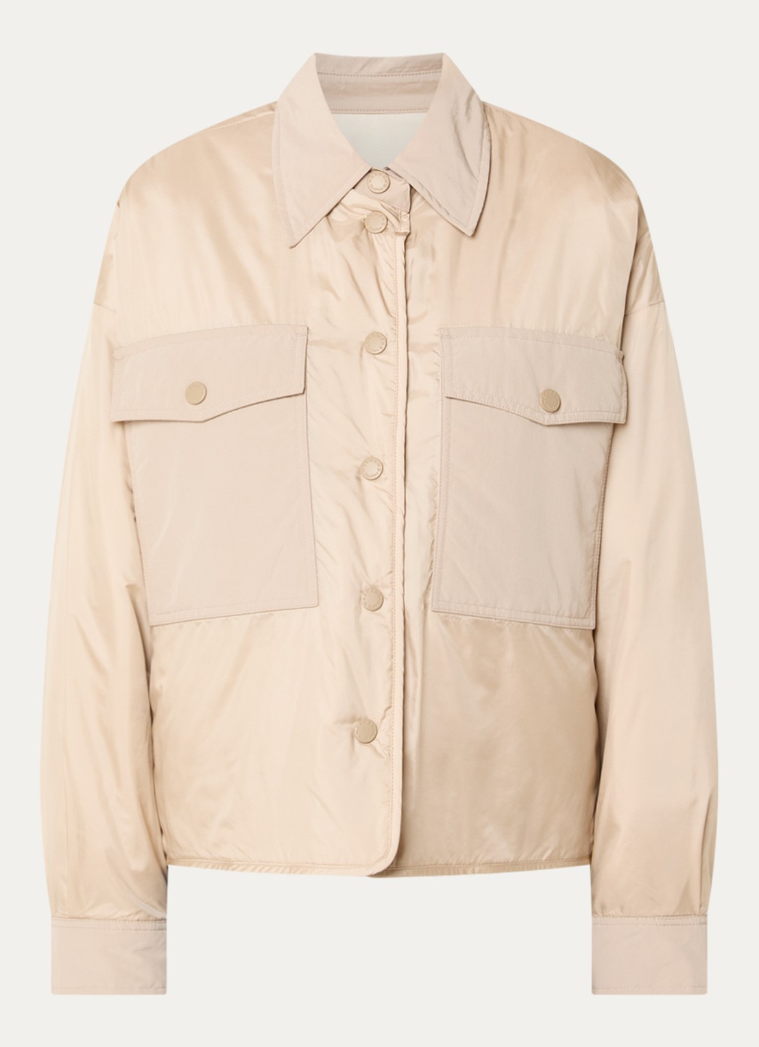 MaxMara Sughero reversible gewatteerd jack met waterafstotende coating - voorkant zand