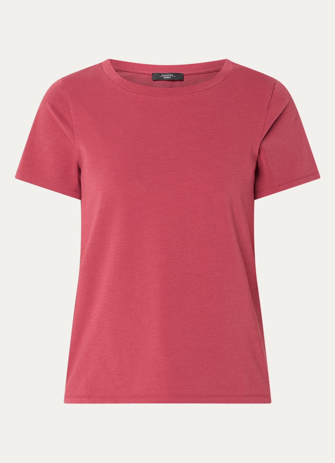 MaxMara T-shirt met ronde hals - voorkant 2 kersenrood