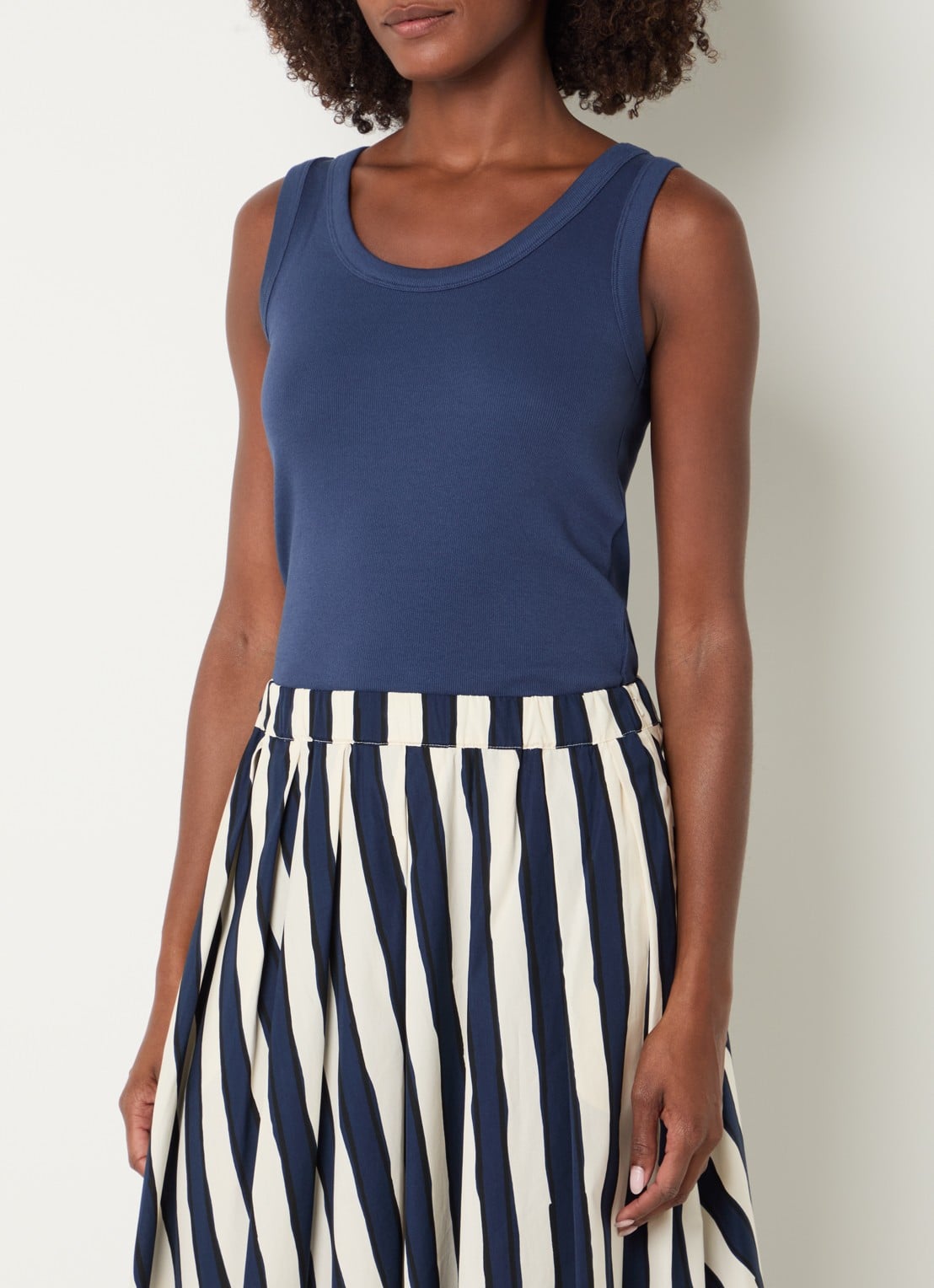 MaxMara Tank top met stretch - detail 4 donkerblauw