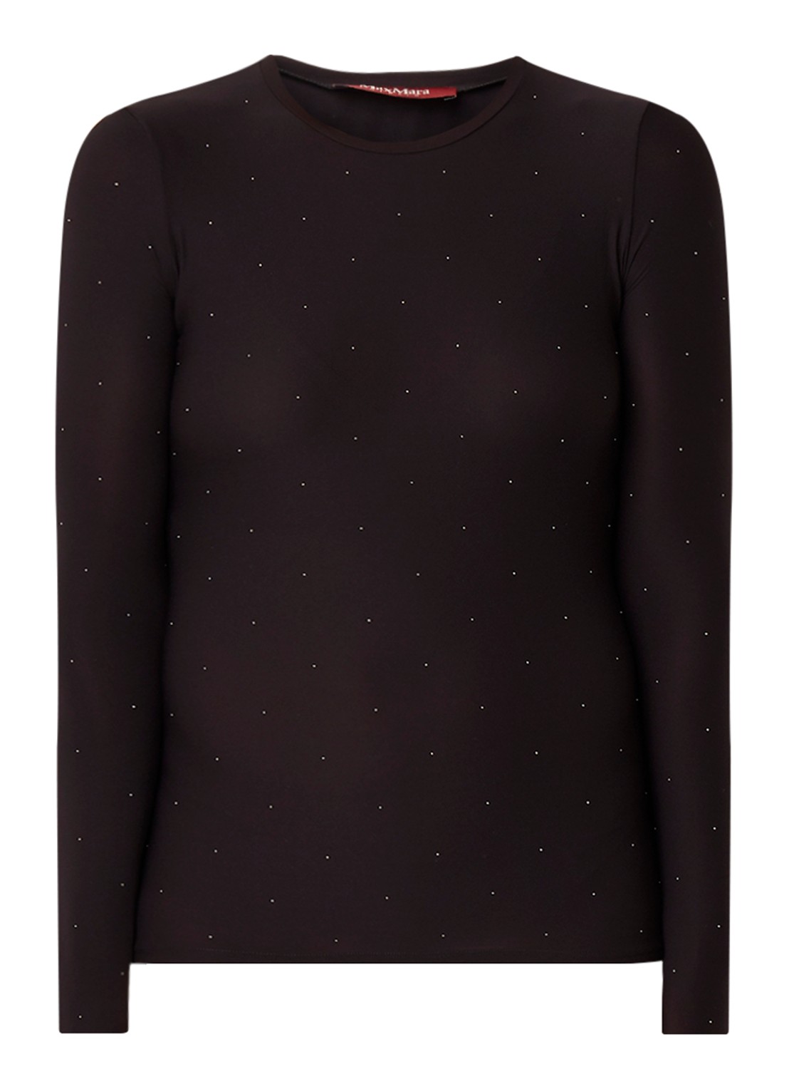 MaxMara Top met studs en ondertop  - voorkant 4 zwart
