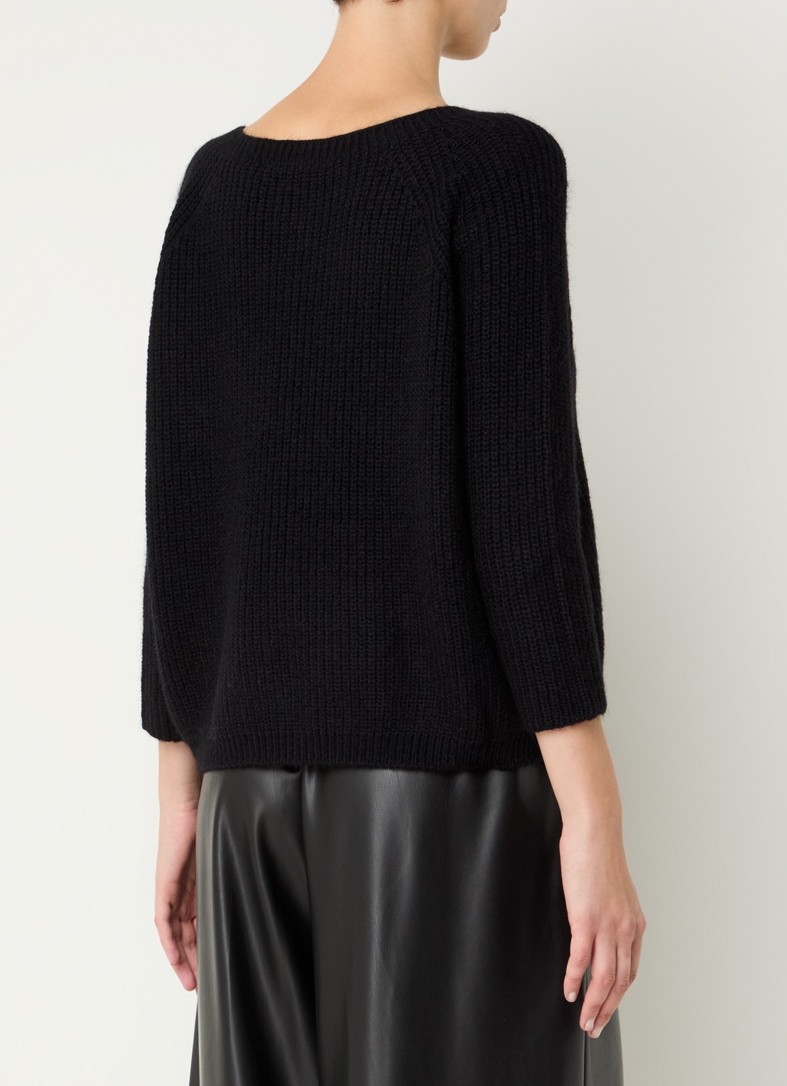 MaxMara Xeno grofgebreide trui - achterkant 3 zwart