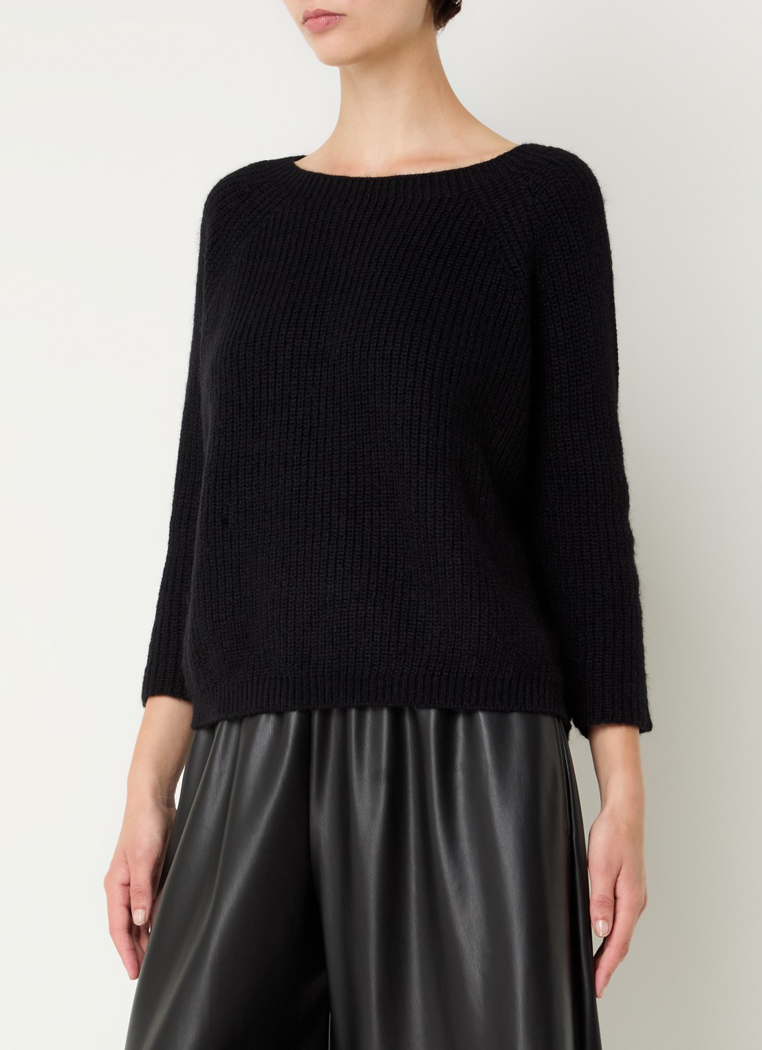 MaxMara Xeno grofgebreide trui - detail zwart
