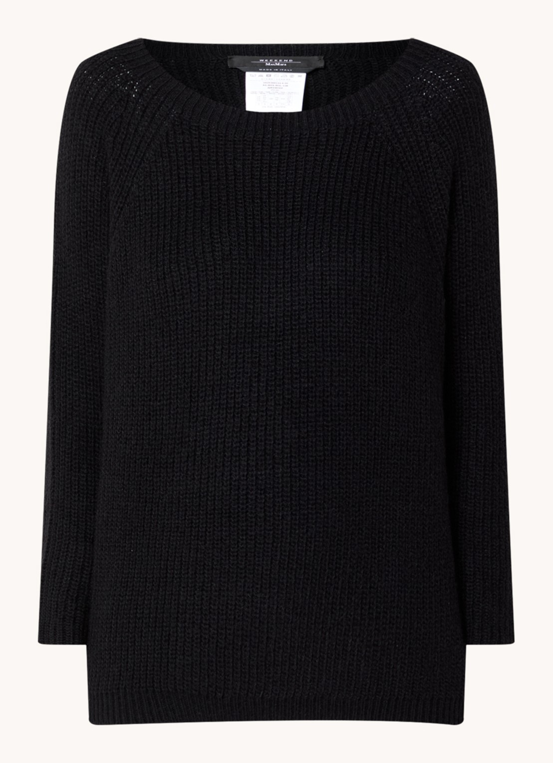 MaxMara Xeno grofgebreide trui - voorkant 4 zwart