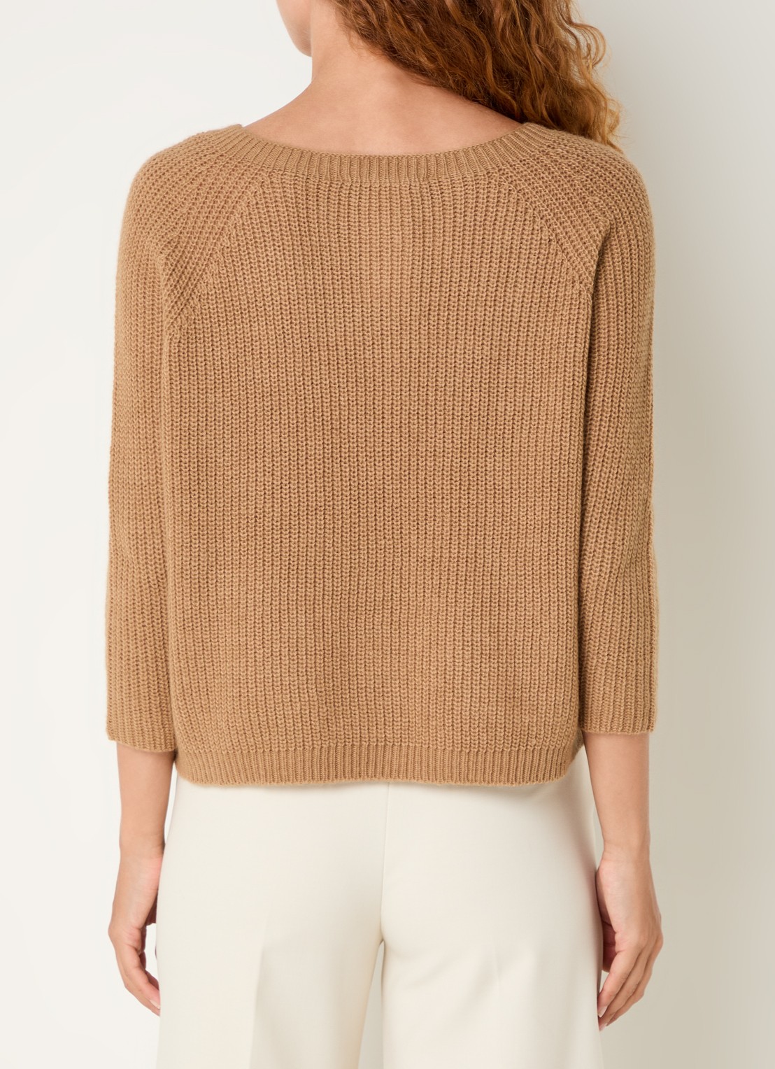 MaxMara Xeno grofgebreide trui - achterkant 4 camel